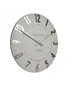 Thomas Kent Mulberry Silver Cloud Large Wall Clock 20"